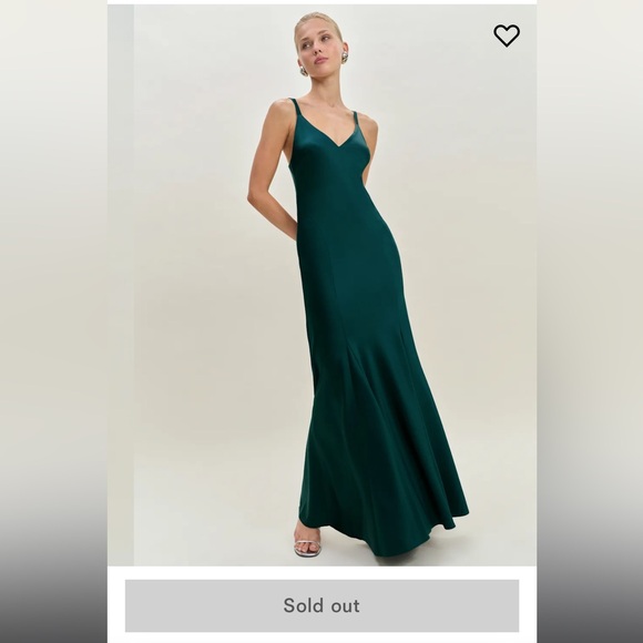 NWT! Tyler Satin Dress Green - Size 4 - Picture 5 of 8